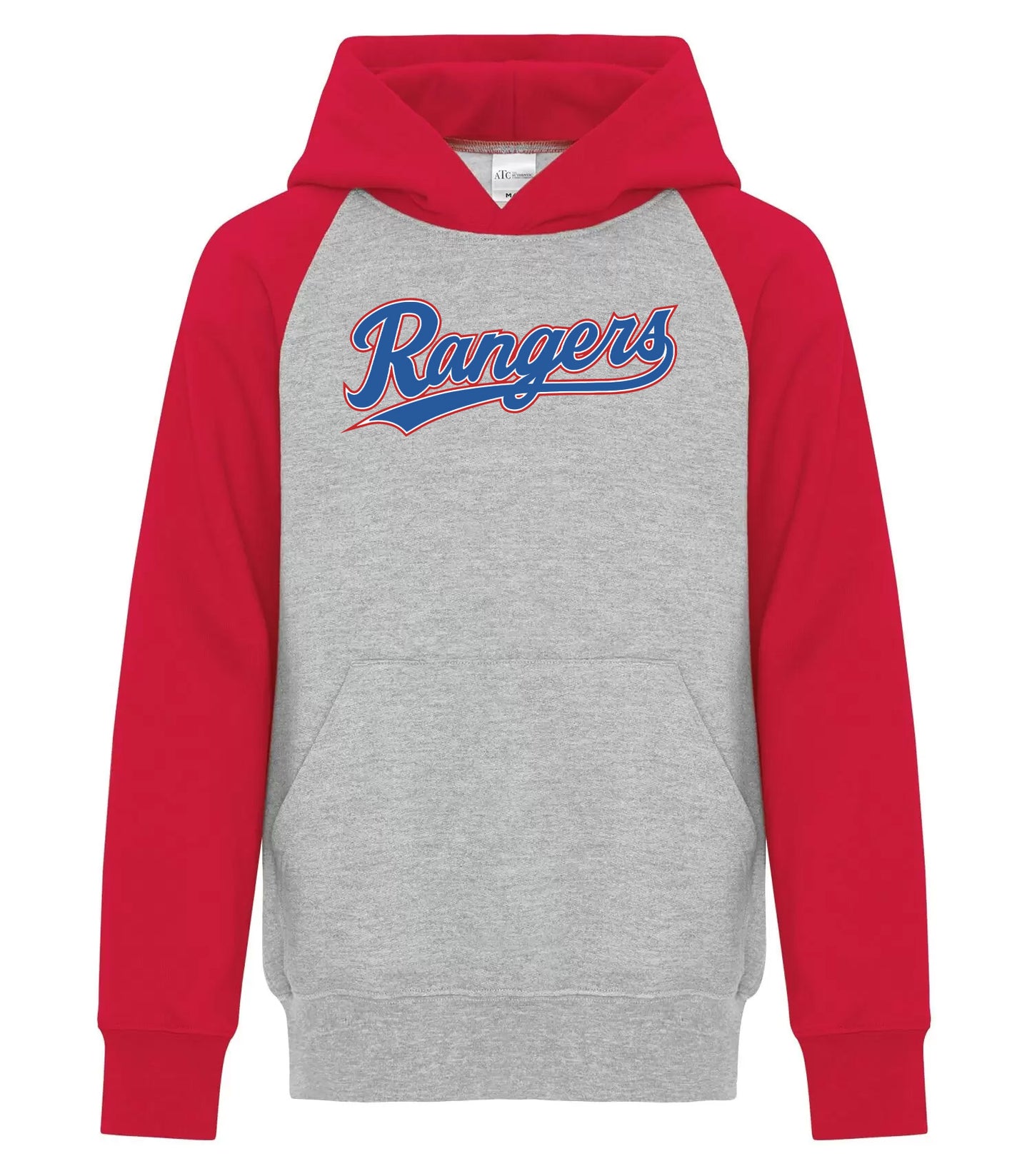 TWO TONE COTTON PULLOVER HOODIE