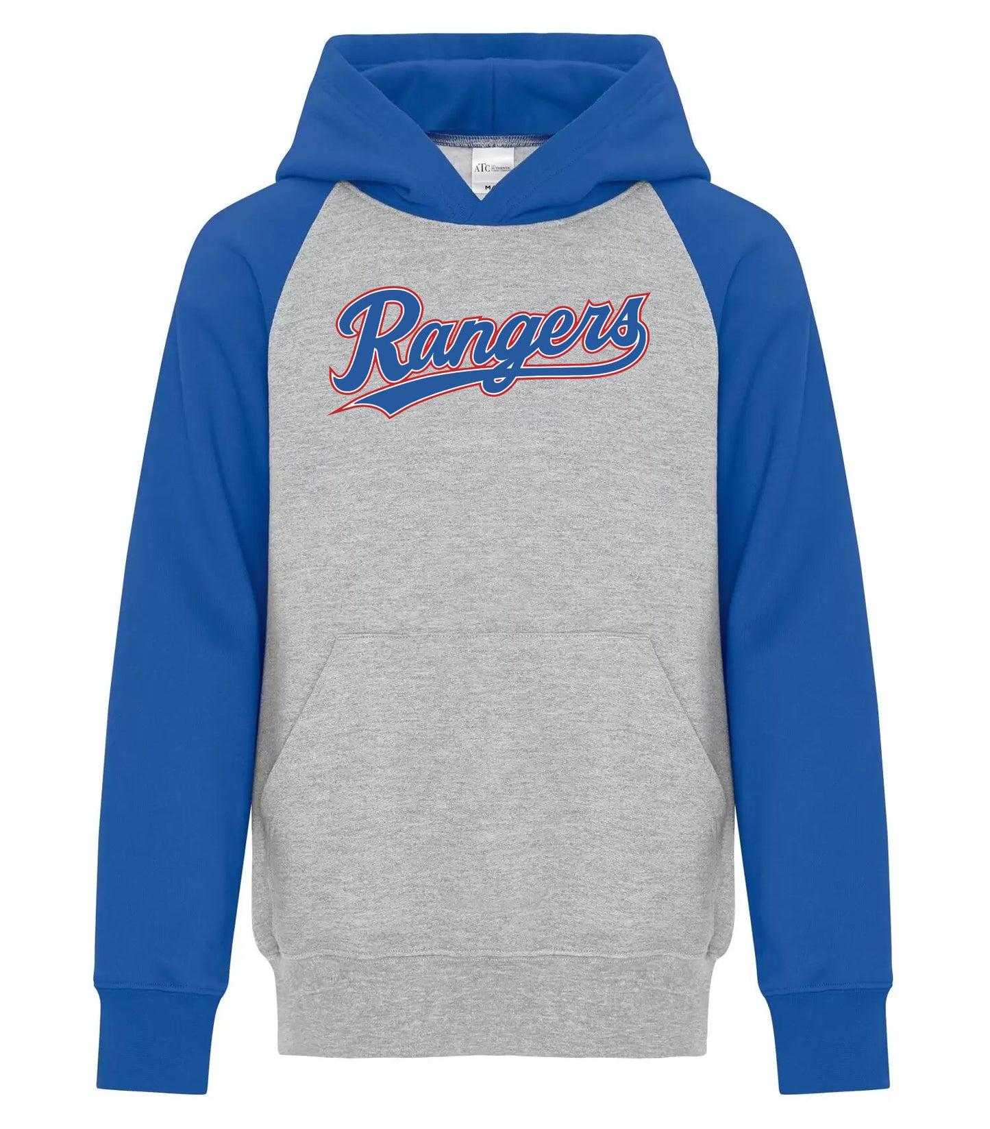 TWO TONE COTTON PULLOVER HOODIE
