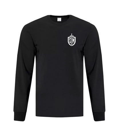 EVERYDAY COTTON LONG SLEEVE TEE - ST.M | blk/wht