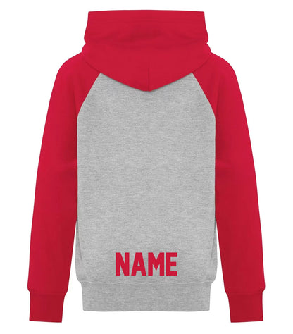TWO TONE COTTON PULLOVER HOODIE
