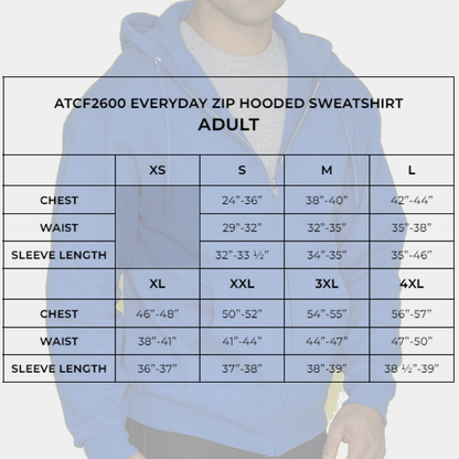 EVERYDAY COTTON FULL ZIP HOODIE - ST.M | nvy/col (embroidered crest)