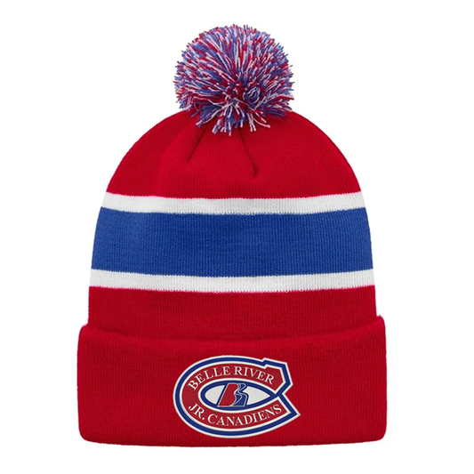 STRIPED POM TOQUE