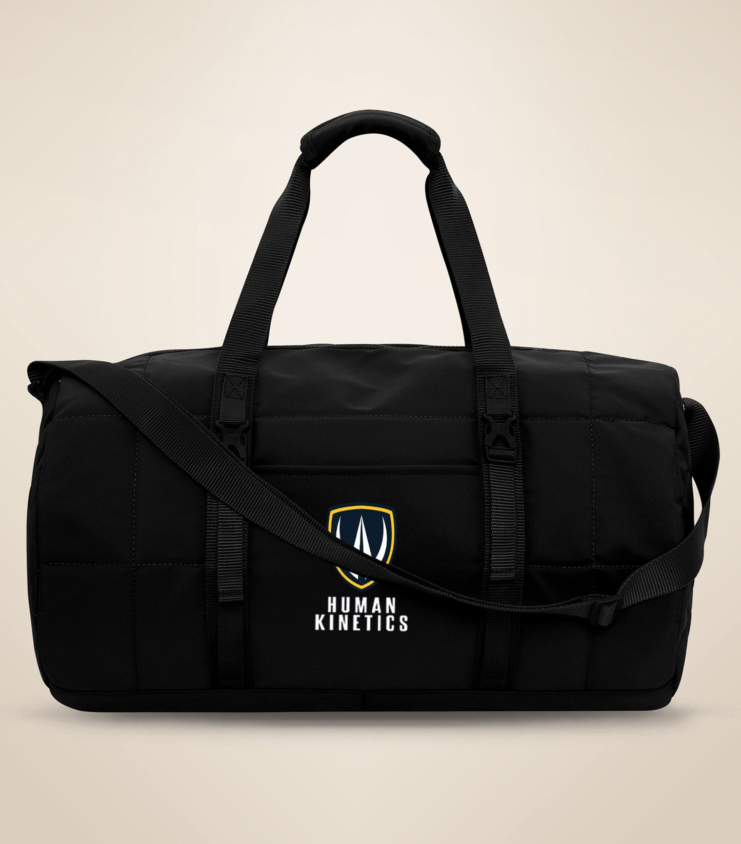 QUILTED BARREL DUFFEL