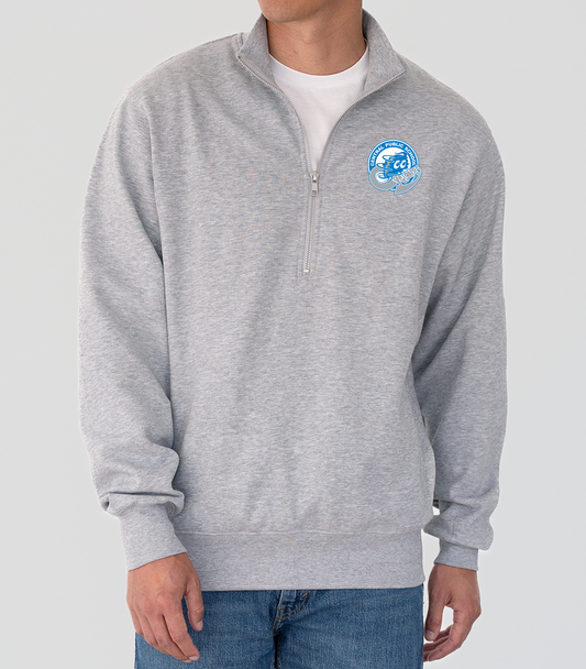 EMBROIDERED 1/2 ZIP SWEATSHIRT