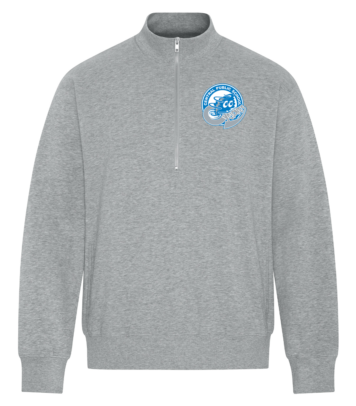 EMBROIDERED 1/2 ZIP SWEATSHIRT