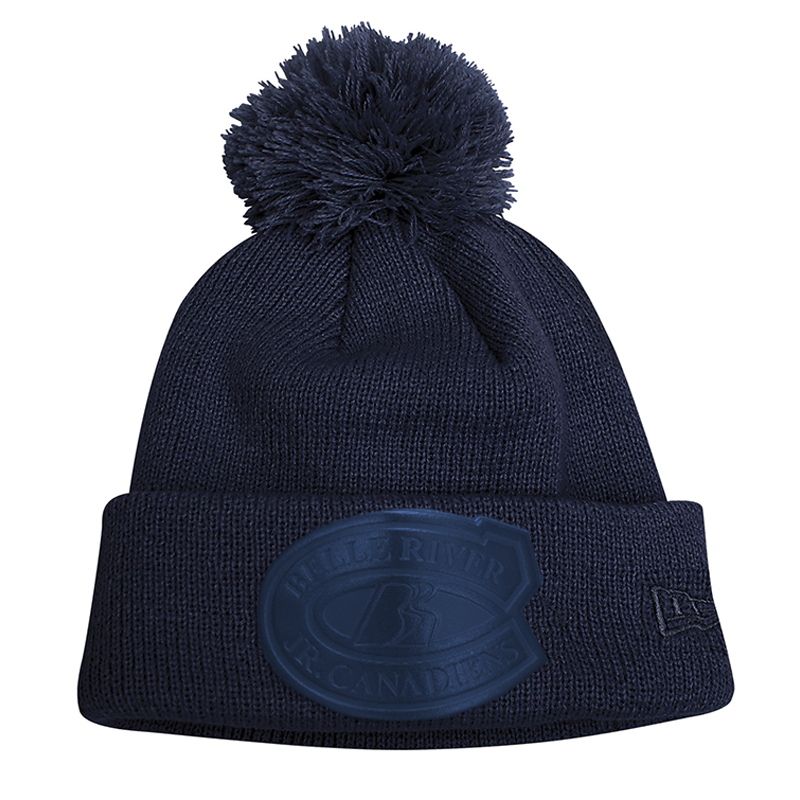 New Era pom toque with Belle River Jr. Canadiens patch
